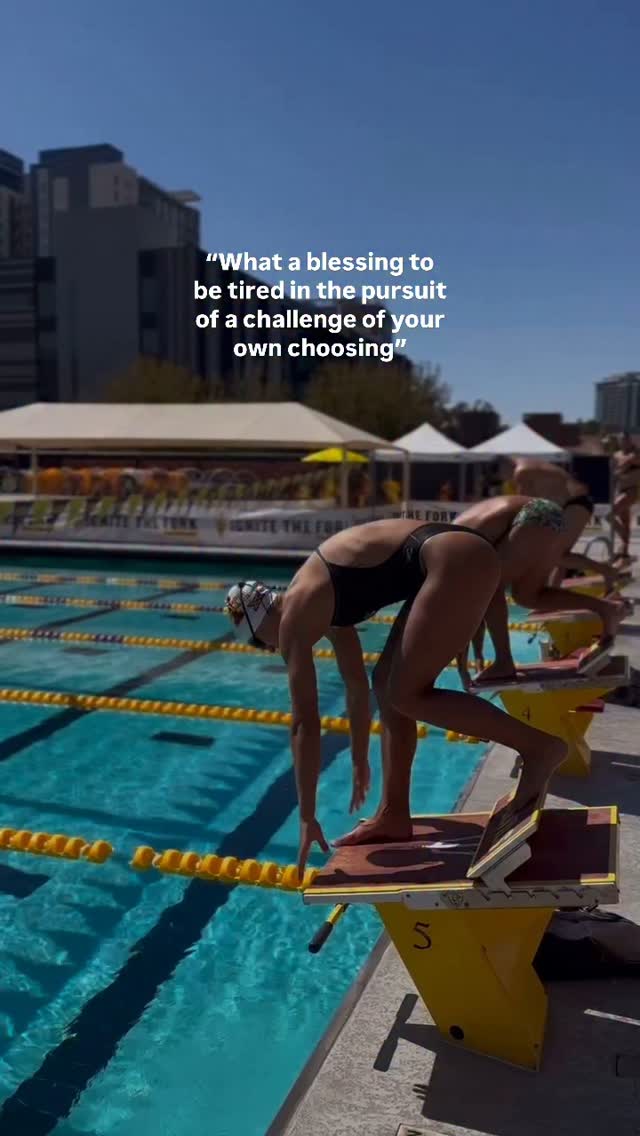 Let that one sit for a sec ๐ญ
โฆthatโs the beauty of masters swimming. Weโre here because we choose and WANT to be.