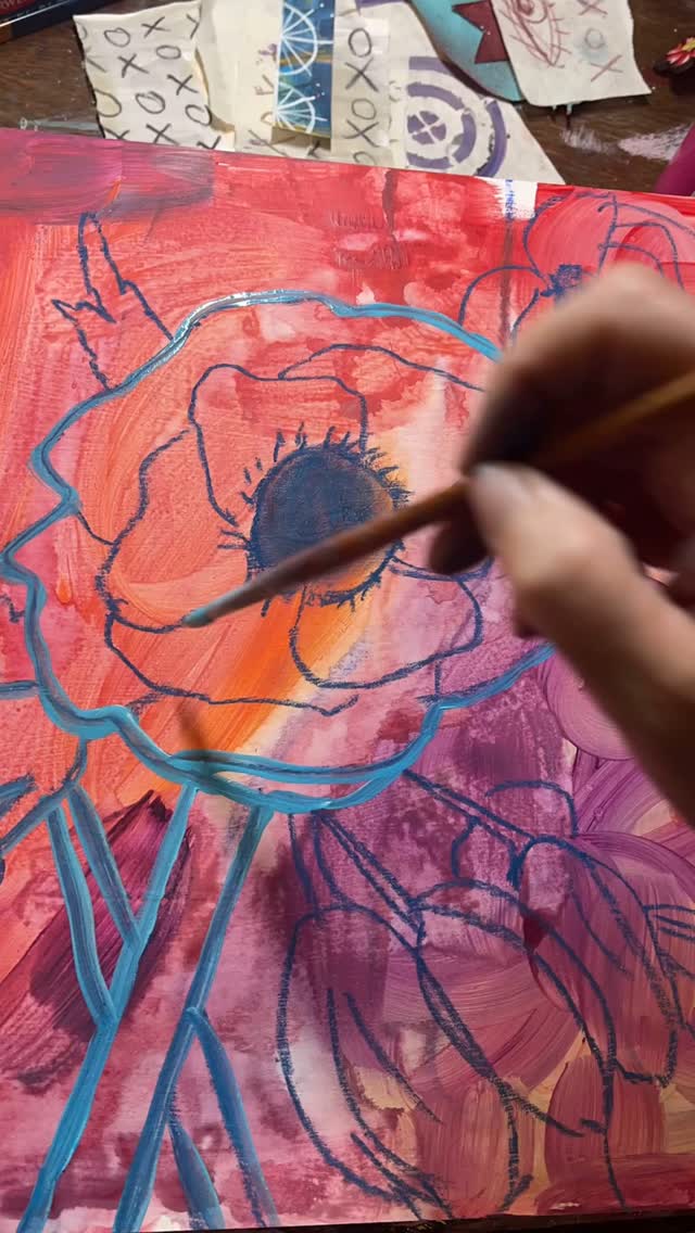 I so love the beginning layers of a painting!