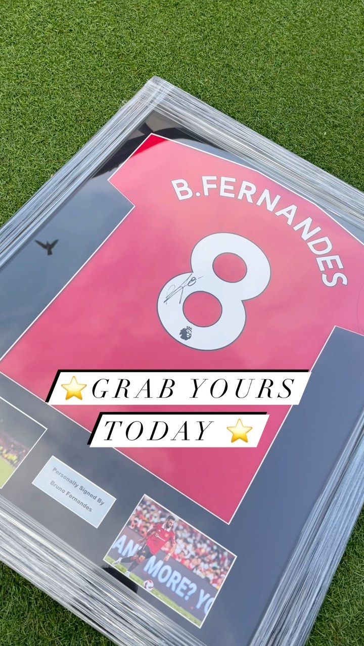 ⭐️Bruno signed and framed shirts in stock⭐️
Please follow and share the video . All shirts come with certificate of authenticity and can be framed at extra ✍🏼
#viralvideos #viralpost #viralreelsvideo #bruno #brunofernandes #manchesterunited #music #viralaudio #celabration #signedshirt #signedshirtforsale #footballmemorabilia #forsalebyowner #forsaleuk #shirt #framedshirt