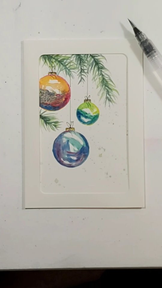 Video for my Christmas Bauble paint kit or follow along to make your own painting. I used suction cups, but anything round and rimmed will work. It's fun. #cindyshropshireart #medicinehatfarmersmarket #yxh #paintkits #christmasornaments