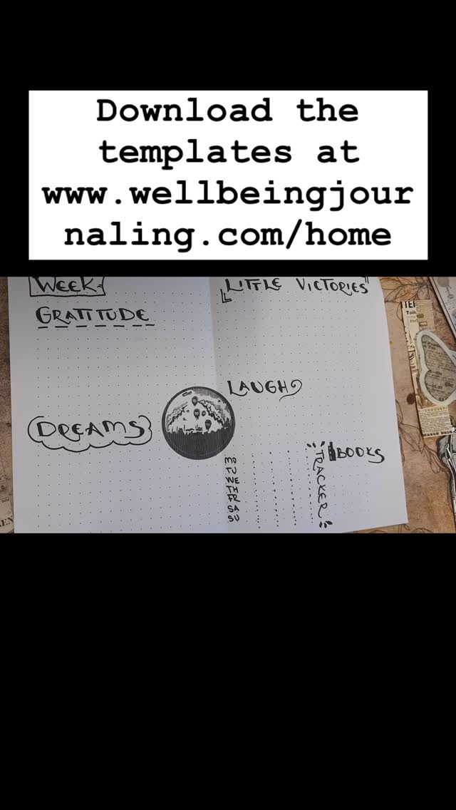 Not sure where to start but would like to be creative? Download my guide How to start a wellbeing journal and use the templates.#journallover #journalpages #journalinghabit