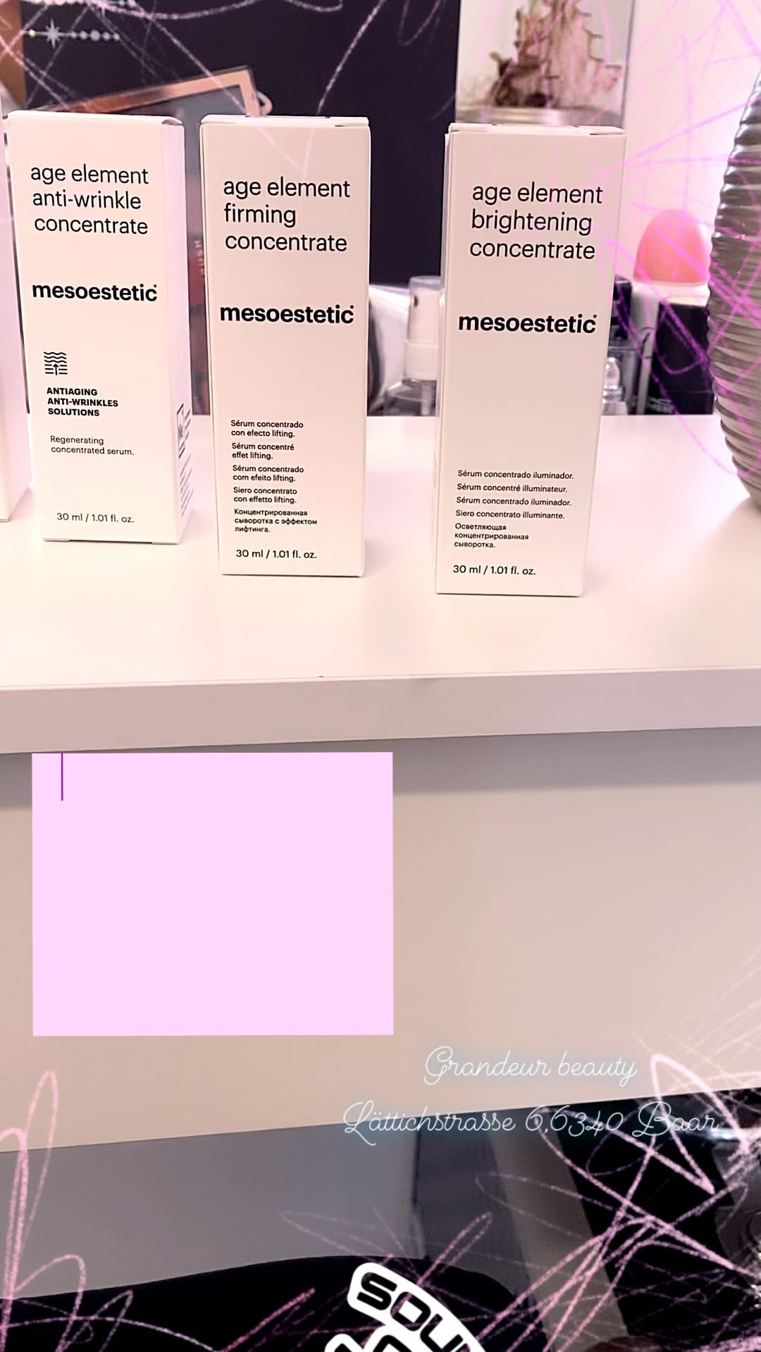 Our new products for acen abd anti-aging problems#mesoestetic#skinproblems#loveyourskin@grandeur beauty