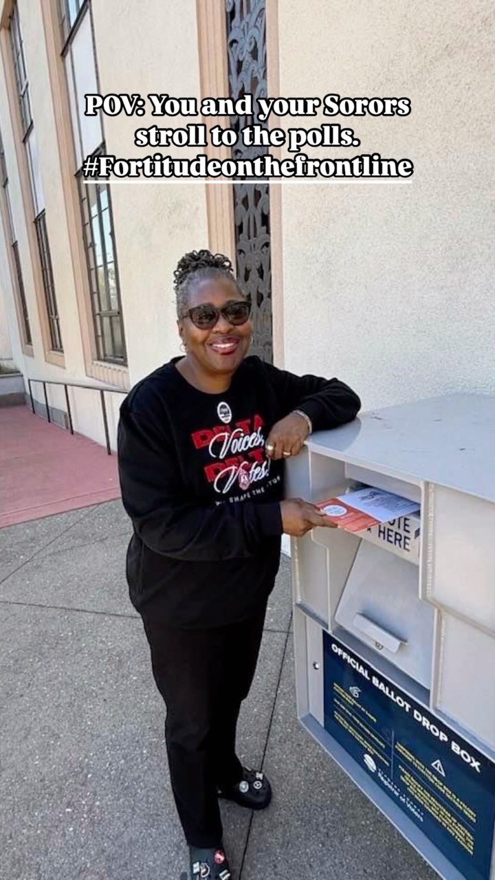 Join us as we stroll to the polls!
In California, the polls close at 8pm, tonight!
Have you voted? If not, California has same day registration on Election Day. If yes, ensure all of your friends, neighbors, and family exercise this important civic obligation.
Exercise your right! Exercise your voice! Exercise your vote!
#deltasigmatheta #fortitudeonthefrontline #dst1913 #vote