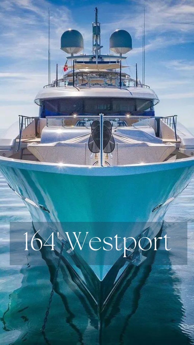 Take a peak at this ultra spacious luxury charter yacht. This 164’ Westport is perfect for sleeping 12 guests. She is host to 7 well appointed staterooms and offers a private owners suite complete with his and her bathrooms and private balcony. She is currently available for charter in the Bahamas with options for New England. Contact us for more information. #westport #charteryacht #luxury #lavishliving #bahamas #yachts