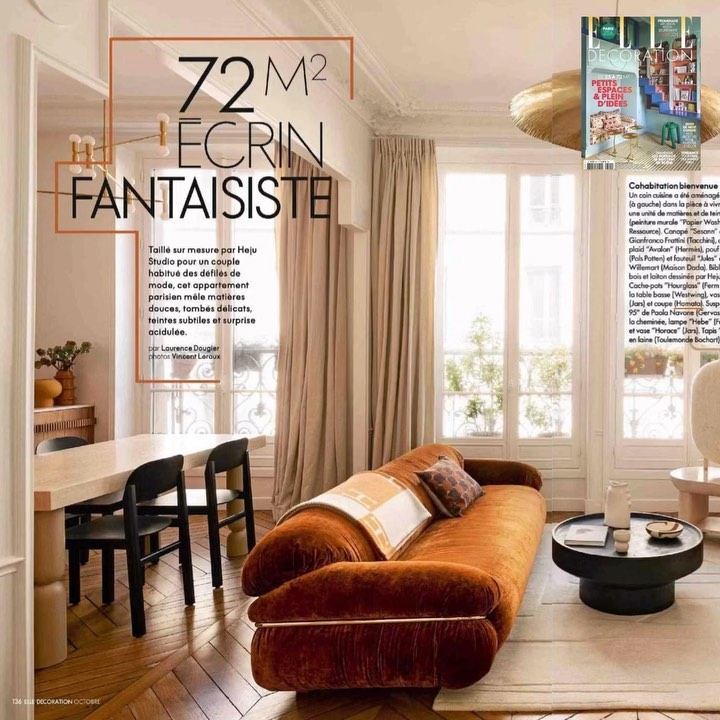 //ELLE DECORATION// OCTOBRE
Gestion des petits espaces et harmonie de couleurs douces, à découvrir dans ce numéro d'octobre en kiosque.
Coups de coeur pour l'écrin fantaisiste taillé sur mesure par Heju Studio dans un sublime 72 m2 aux teintes douces et chaleureuses dans leur palette signature et un petit 45m2 aux camaïeux de bleus et touches de verts organisé comme une bulle lumineuse intemporelle.
céramiques et objets de décoration : block caramel, vases cup, bulb, Sienna @homata_deco
reportages by @laurencedougier @vincentleroux @nicolas4matheus
ARCHIS @hejustudio
@sophie_auscher
#agencerp #elledecoration #design #decorstagram #interiordesign #savoirfaire #homedecor #design #architecture #tendancedeco #design #vase #ceramics #bleu #designcontemporain #vkbpr #decorationinterieur #decoration