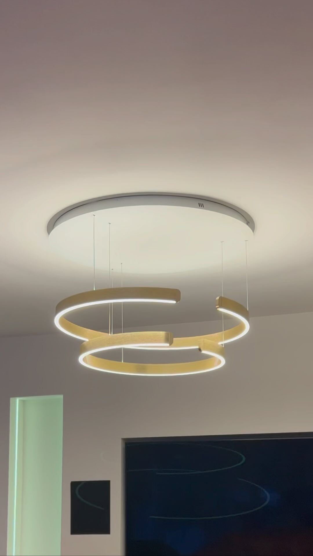 Self adjustable ceiling lights. Get in contact for more details. #chandelier #led #lutron