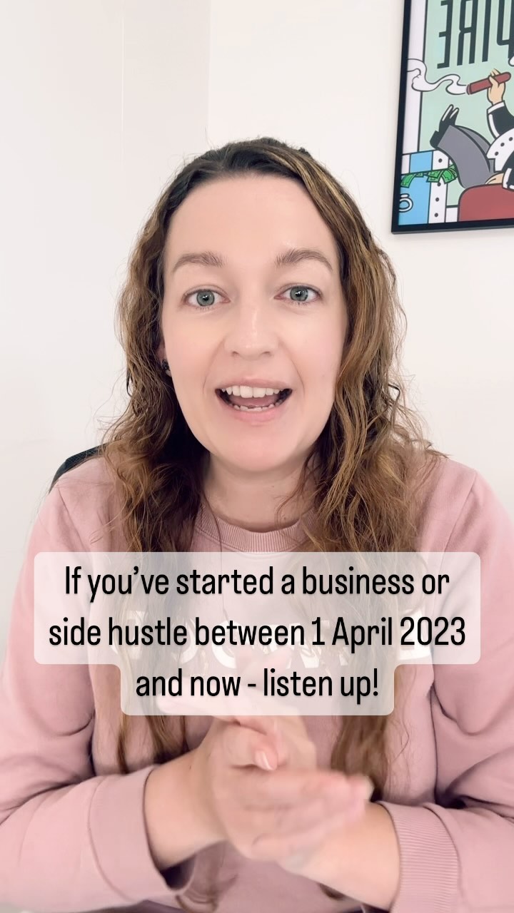 Don’t spend that tax refund yet! 💰 This is for anyone who has started a business or side hustle since 1 April 2023. 💵 Need more accounting advice and want to grow your business? Flick me a DM 😊