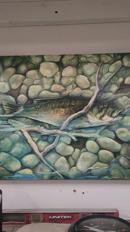 Open studios this weekend at @thebuttonfactory in Portsmouth NH. I'm displaying my work alongside sculptor, @singlebladestudios. If you're nearby, pop in and say hello!
#fishlove #fishartist #fishart #fishobsession #openstudio #nhart