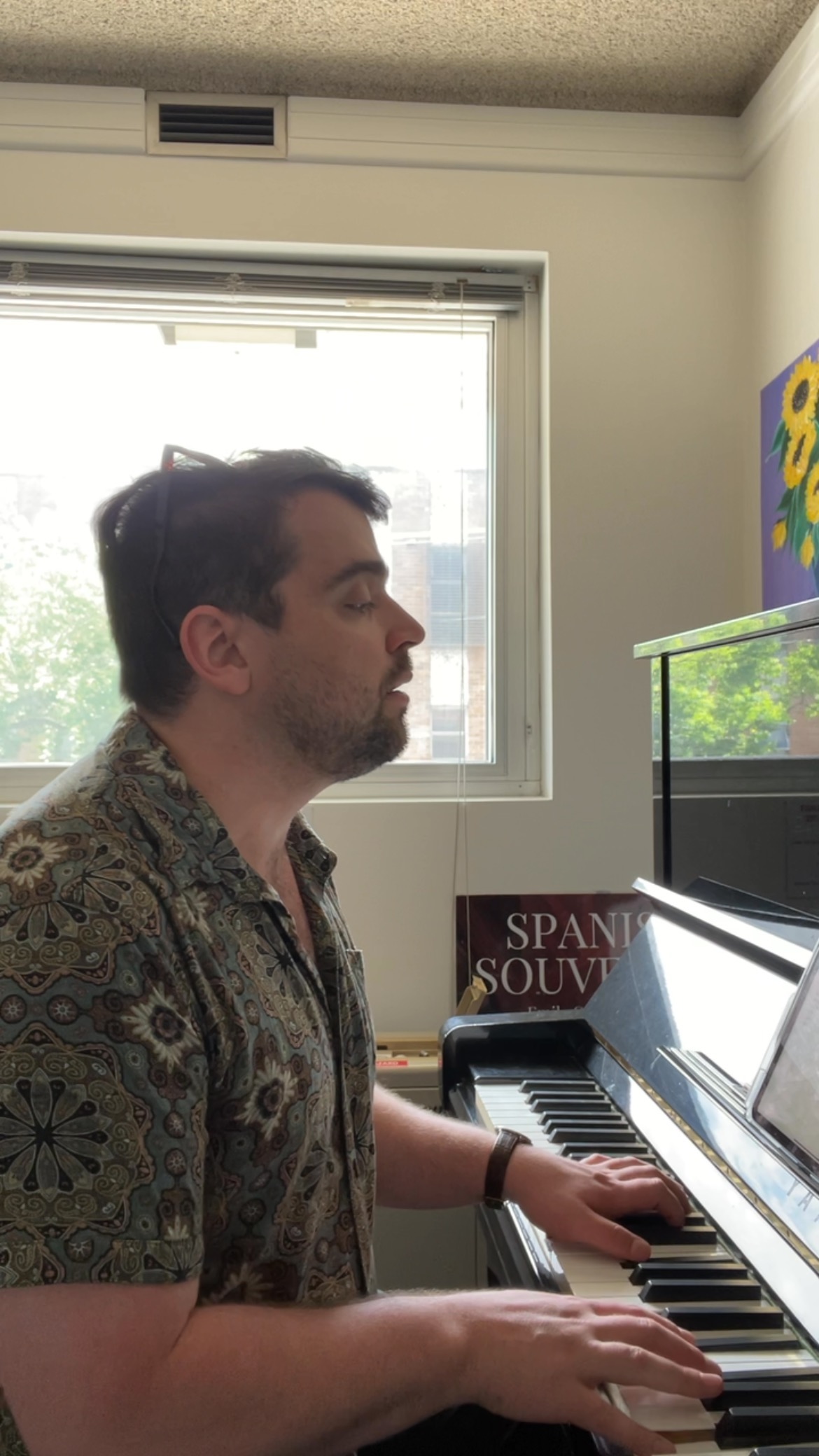 Playing with a song I wrote on the train