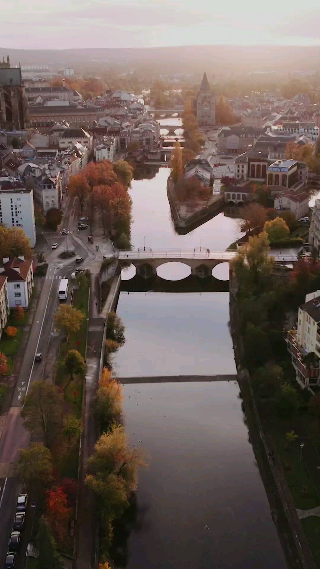 Enjoying the sunset over Metz tonight 😍