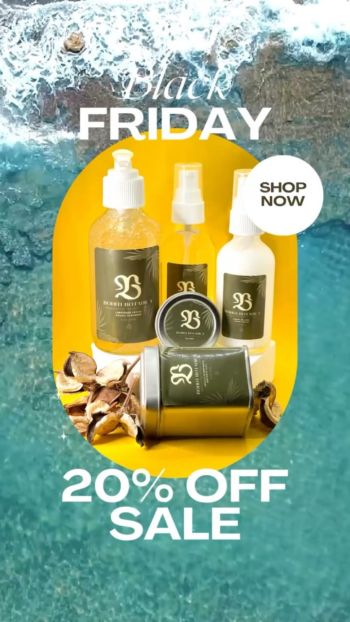 Embrace the magic of Bohiti Botánica this Black Friday! ✨ Enjoy 20% off all products and free shipping on orders $40+ across our website, Amazon, and Etsy. Elevate your self-care journey with nature’s finest. 🌿 #BohitiBlackFriday #naturalskincare #naturalskincareproducts #skincarecommunity #latinaownedsmallbusiness #latinaownedskincare #latinaowned