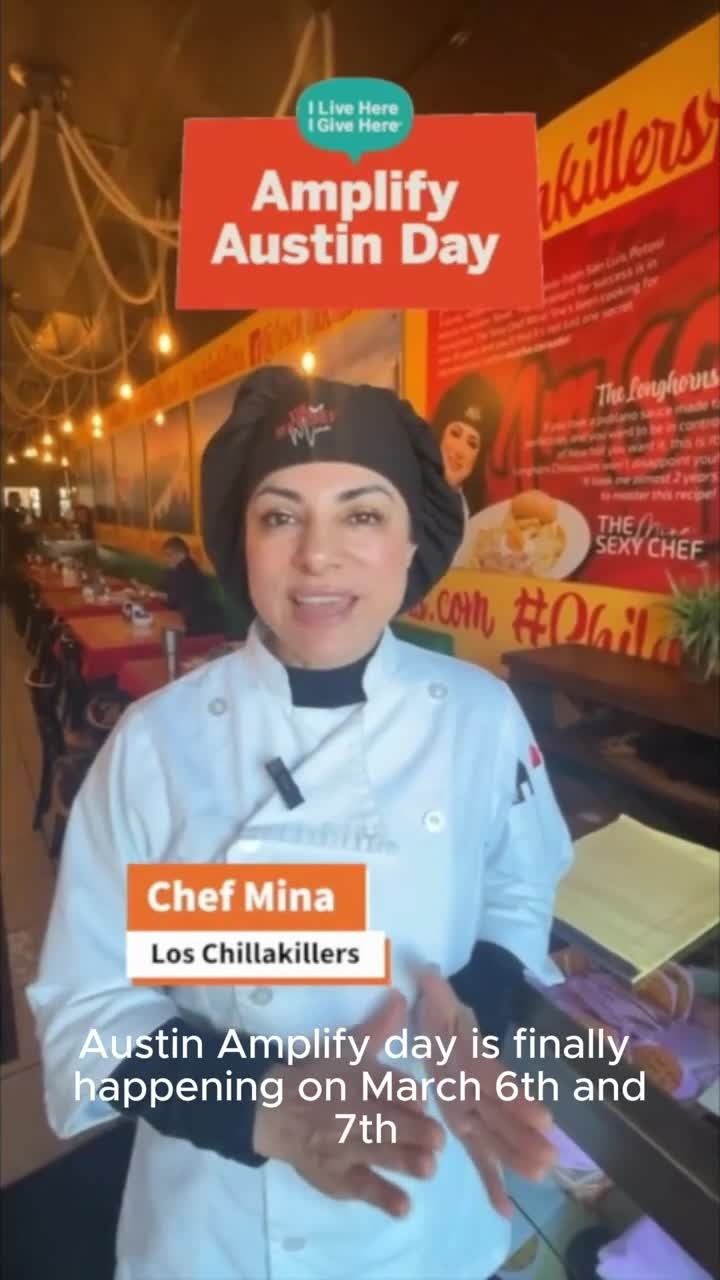 Austin Amplify Day is coming up March 6th and 7th! Let's come together to support our favorite non-profits. Amplify Austin Day is the biggest giving event in Central Texas. For 24-hours, residents across our seven-county region are invited to participate by giving back to the local nonprofits that do so much good for our community! @ilivehereigivehere
You can choose from over 700 nonprofits to support through this website, AmplifyATX.org. Search by keyword, cause, or location to find nonprofits you love and start donating.
¡Austin Amplify Day se acerca el 6 y 7 de marzo! Unámonos para apoyar a nuestras organizaciones sin fines de lucro favoritas. Amplify Austin Day es el evento de donaciones más grande en el centro de Texas. ¡Durante 24 horas, los residentes de nuestra región de siete condados están invitados a participar donando a las organizaciones locales sin fines de lucro que hacen tanto bien para nuestra comunidad!
Puedes elegir entre más de 700 organizaciones sin fines de lucro para apoyar a través de este sitio web, AmplifyATX.org. Busca por palabra clave, causa o ubicación para encontrar las organizaciones sin fines de lucro que amas y comienza a donar.
#austinamplifyday #loschilakillers #thesexychefmina #loschilakillersatx #minaibanez #nonprofit #donacion #donar