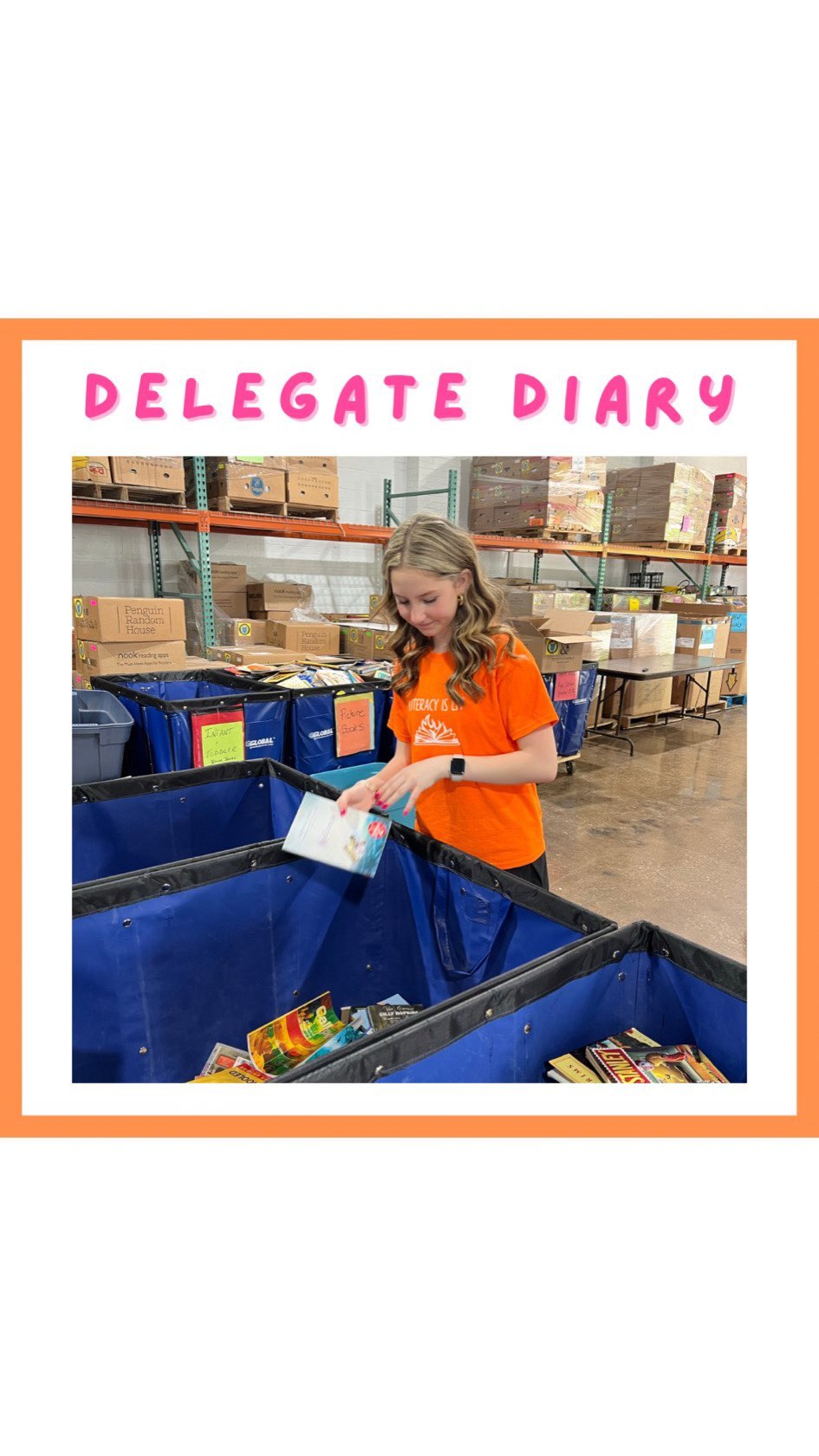 Dear Delegate Diary, 📝 Entry 7: Book Smiles 📚
Come with me to the Book Smiles headquarters where I drop off a donation of 200 books, volunteer with sorting, and discuss the meaning behind my Community Service Initiative. 📖🔥