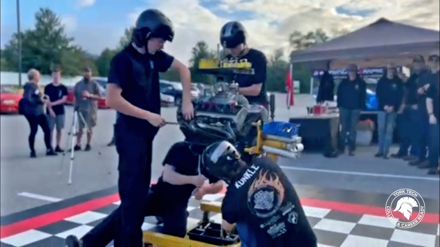Our Hot Rodders of Tomorrow (HROT) teams performed in Hanover on Saturday, Sept. 30. Check out these clips taken by a few of the team members. Those who attended the event were able to watch an impressive display of engine-building skills! #YorkTechProud