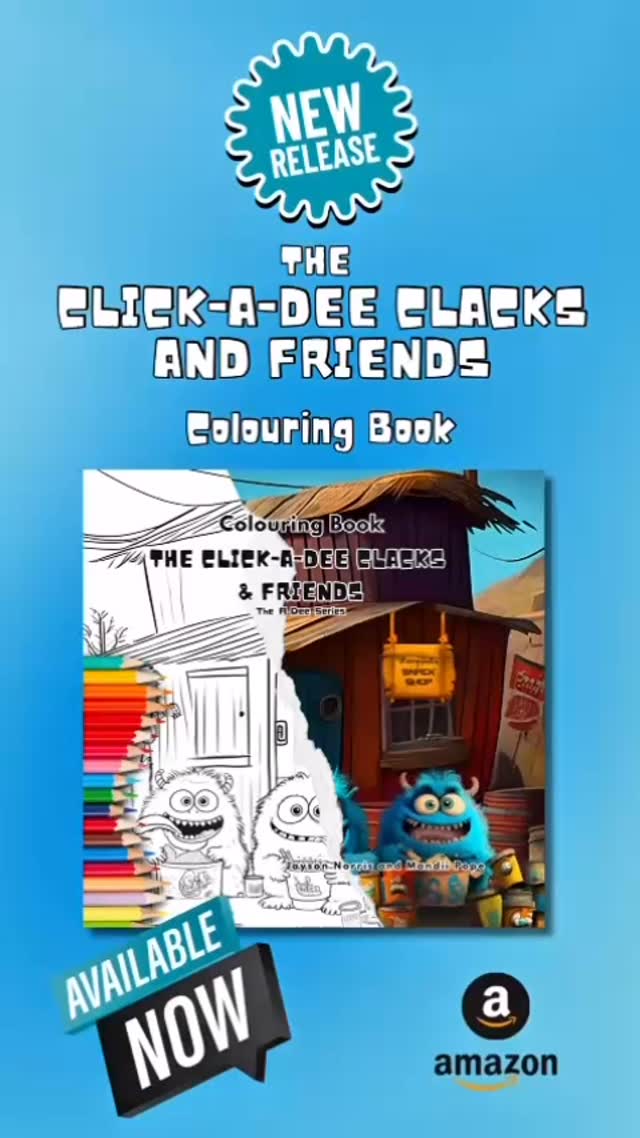 🎉🎨 NEW RELEASE! The Click-a-dee Clacks and Friends Coloring Book is here! 🖍️💙
Meet the blue furry monsters you know and love in a whole new way — through COLOUR! This 8x8” paperback is designed just for colouring lovers:
✨ Single-sided pages = no bleed-through, so grab your markers, crayons, even paint!
🖼️ Cut ’em out, frame ’em, gift ’em — it’s your coloring book, your way!
💡 No story, no song — just pure colouring creativity.
🌍 Available now on Amazon worldwide for only $4.95!
💥 Looking for more Click-a-dee Clack fun?
📘 Try the Click-a-dee Clacks Interactive Colouring Book (8x11”, with story + QR codes!)
📚 Or grab the full-color storybook in hardcover or paperback (also 8x11”).
Ready to colour outside the lines? Grab your Click-a-dee Clacks and Friends Colouring Book today and bring the blue fairy monsters to life! 💫
#Clickadeeclacks #ColoringBookFun #NewRelease #AmazonFinds #CreativeKids #ImaginativePlay #ChildrensBooks #ArtForKids #ClickadeeClacksandFriends #longwhitecloudbooks