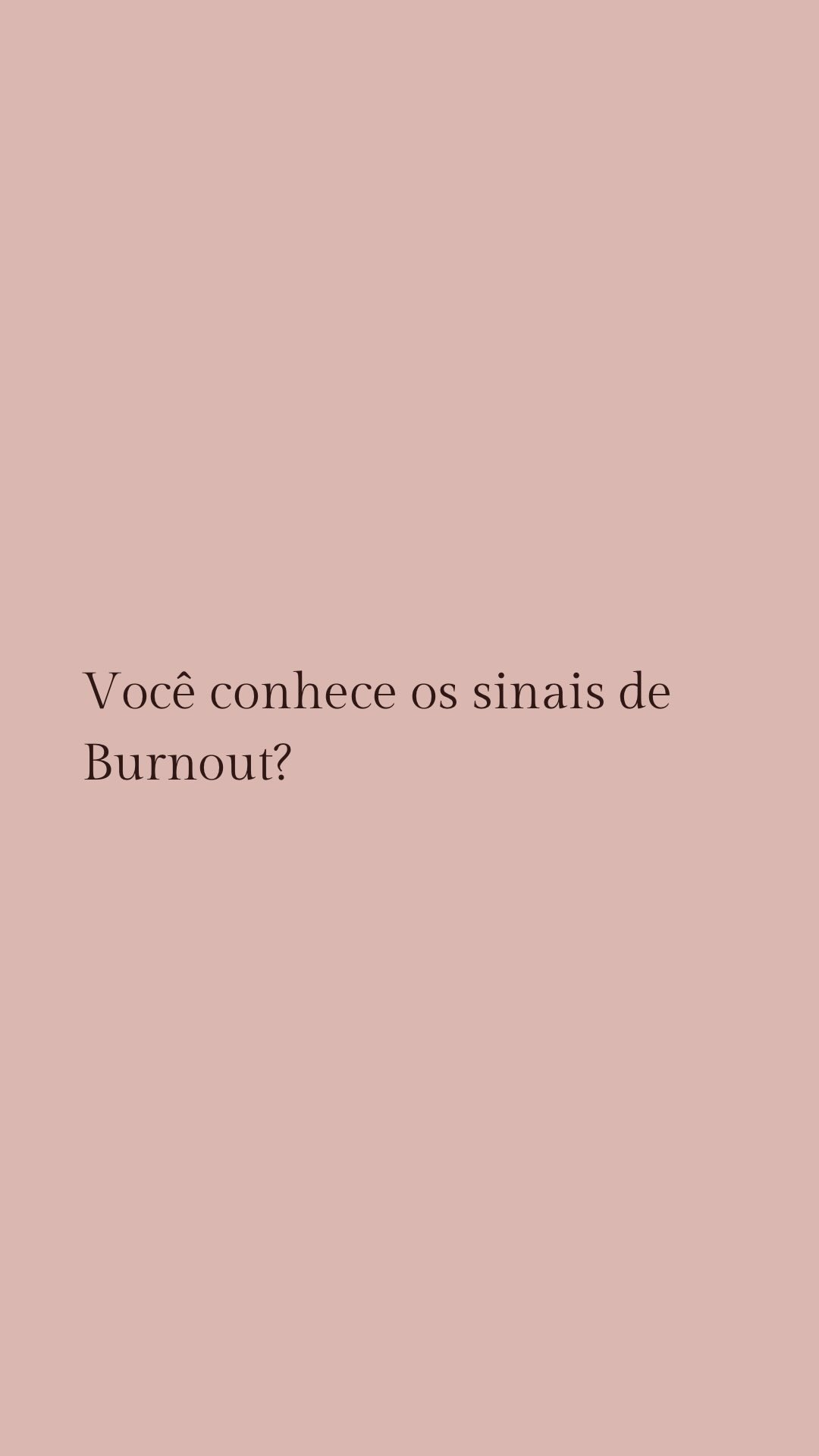 Você conhece os sintomas de Burnout?
Em muitos momentos você pode se sentir exausto, estressado e perdendo a vontade de fazer coisas que eram interessantes. Apesar desses sintomas serem comuns e estarem ligados a diversos fatores, você já pensou que eles podem ser um alerta de que o sua rotina de trabalho e nível de estresse estão elevados?
Fica aqui para entender um pouco mais sobre isso e o como você pode modificar algumas coisas para ir de encontro com uma vida mais equilibrada ✨
#psi #psicologia #estresse #estresseemocional #cansaço #burnout #trabalho #trabalhoexcessivo #tcc #terapia #terapiacognitivocomportamental #stress #pressão #autocritica #rotina