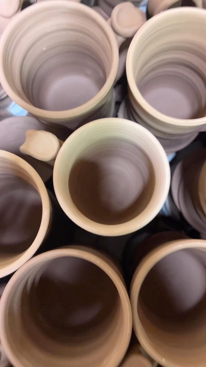80 more custom mugs into the kiln for their first firing!! #instapottery #wheelthrown #potterymugs #ncpottery #potterylife #wheelthrownmugs #etsypottery #handcrafted #buyhandmade #clay #potter #pottery #artanddesign #potterythrowing #pottersofinstagram #handcrafted #mugshotmonday #cvpots #chosenvesselpottery