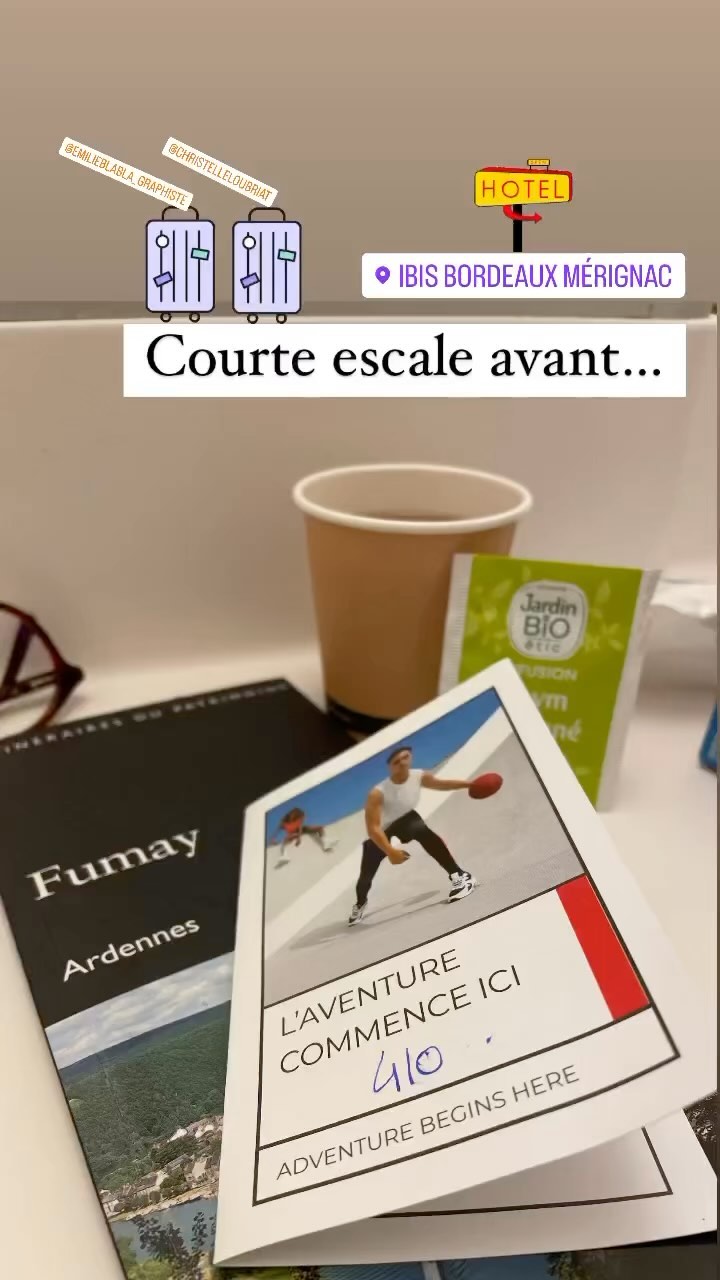 ✈️ MARS 2023 - Résidence de médiation culturelle à Fumay dans les Ardennes !
👉 SEMAINE 1 : après une correspondance 💌 avec 3 classes nous sommes parties à la découverte du patrimoine ardoisier de Fumay.
Les élèves nous ont fait visiter la ville et nous avons commencé à imaginer avec eux 3 outils de médiation qui seront presentés au musée de l’Ardoise.
🤩 Une semaine d’aventures à plus de 900 km de chez nous résumée en 1 minute 30 !
Avec @bda_08 @aurainsblog @emilieblabla_graphiste @christelleloubriat @collectif_wow