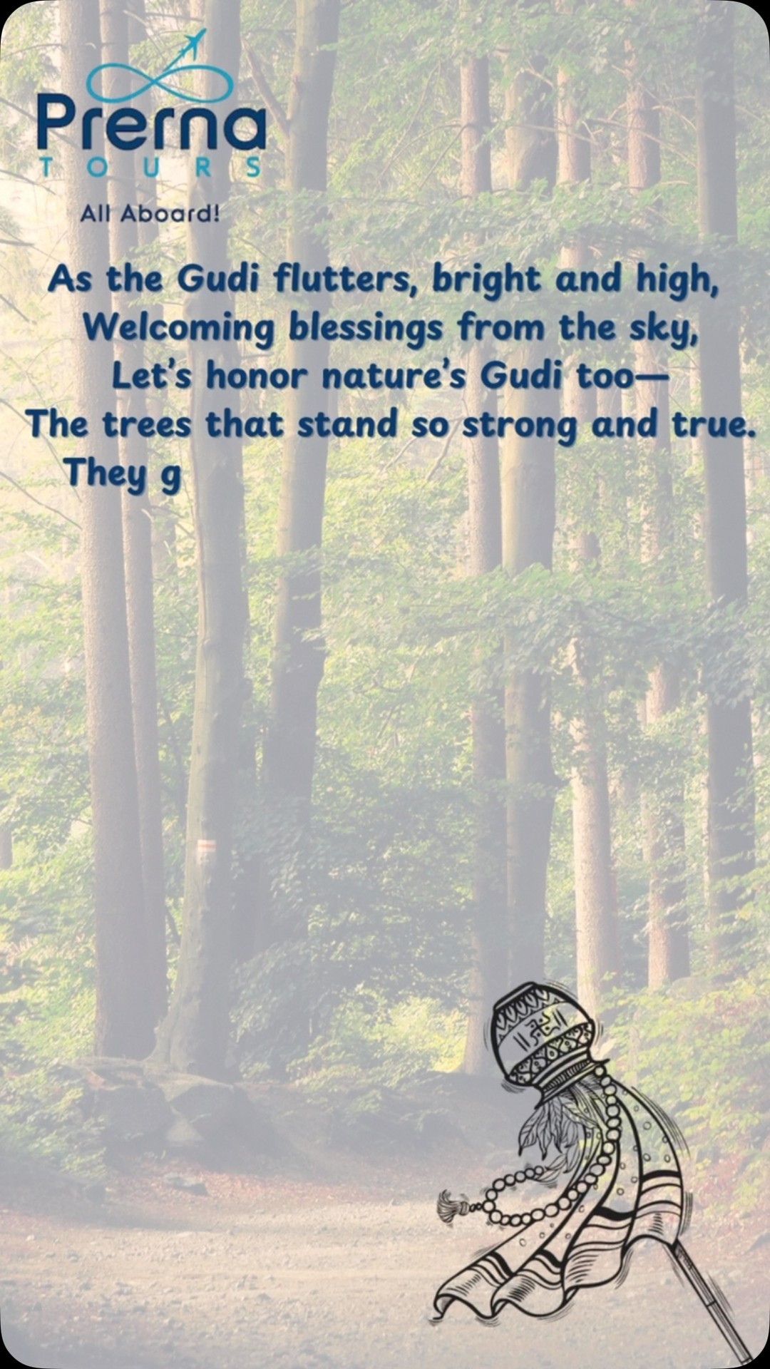 🌸✨ Prerna Tours wishes everyone a Very Happy Gudi Padwa! ✨🌸 May this new year bring prosperity, happiness, and unforgettable journeys. Let’s celebrate new beginnings and create beautiful memories together! 🚗🌍 #GudiPadwa #NewYearVibes #TravelWithPrerna #prernatourss