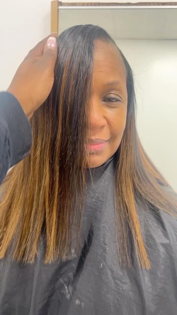 Full Head Tape in Extensions with Custom highlights @upstagelifestyleextensions