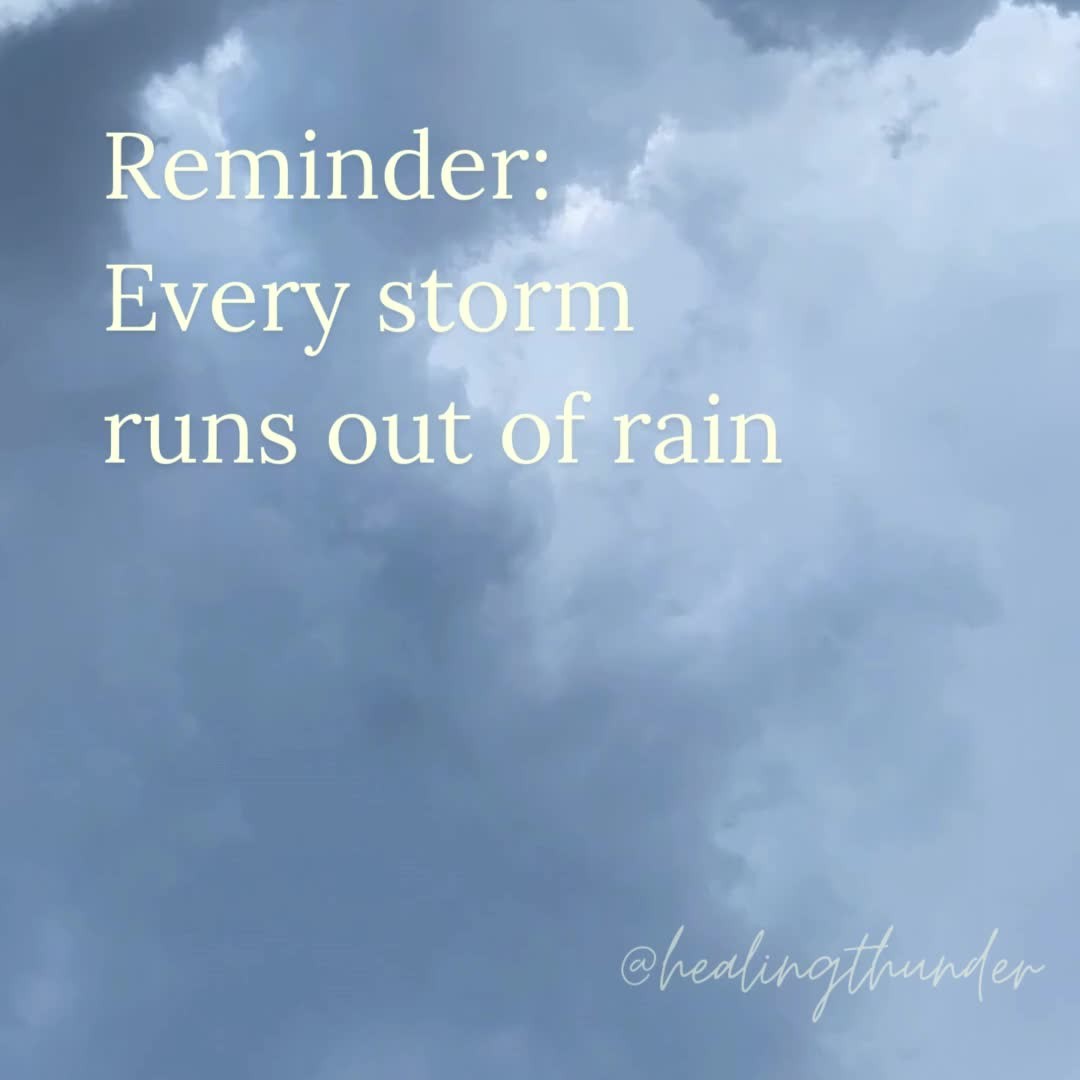 "Reminder: you have made it through all of your toughest days. And if you're looking for a sign that you should hang in there and keep waiting out the storm, this is your sign!
⛈⛈⛈
The end of this storm will come. Even if that feels like a million miles away right now, you can start planning for the aftermath.
Without pushing yourself too far, spend some time thinking about what you want for yourself after this crazy stage of life. What will signify the end of this storm for you?
🌥🌥🌥
With a goal in mind, we can begin to take teeny tiny baby steps in that direction.
✨ If you're looking for a partner in your journey, connect with me to see if I might be the right coach for you.
#LifeCoach #ShadowWork #BigGoals