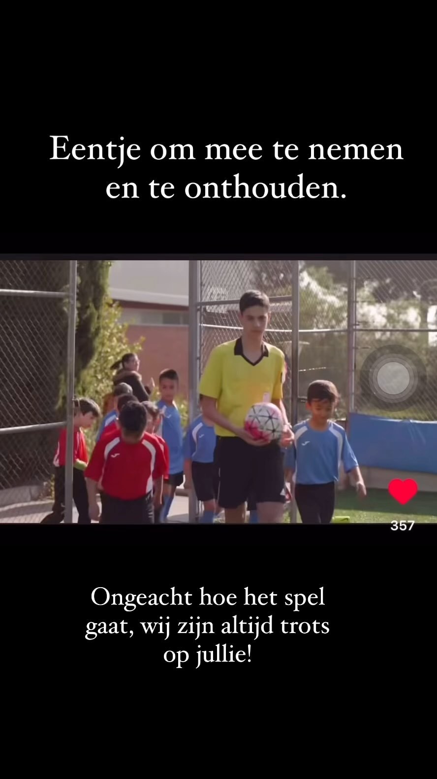 Aan het einde van het seizoen kunnen we weer gaan reflecteren.
Spelers, trainers, ondersteuners, ouders,…
Dit is eentje om mee te nemen naar het volgend seizoen, want wat ons verenigde dit seizoen, doet het ook volgend seizoen.
We leiden op, om beter en sterker te worden, om slimmer en sneller te worden, om jezelf te mogen zijn en om plezier te maken.
Kom jij volgend seizoen je zoon of dochter mee aanmoedigen?
Moedig dan ook elkaar aan om de beste versie van een supporter te zijn die we kunnen zijn, …
Als ouder
Als coach
Als medespeler
Als supporter
🖤💛
Love to see you all again at the start of a new season!
#newseason #putthemfirst #oneteamonedream #kskekerendonk #playhappily