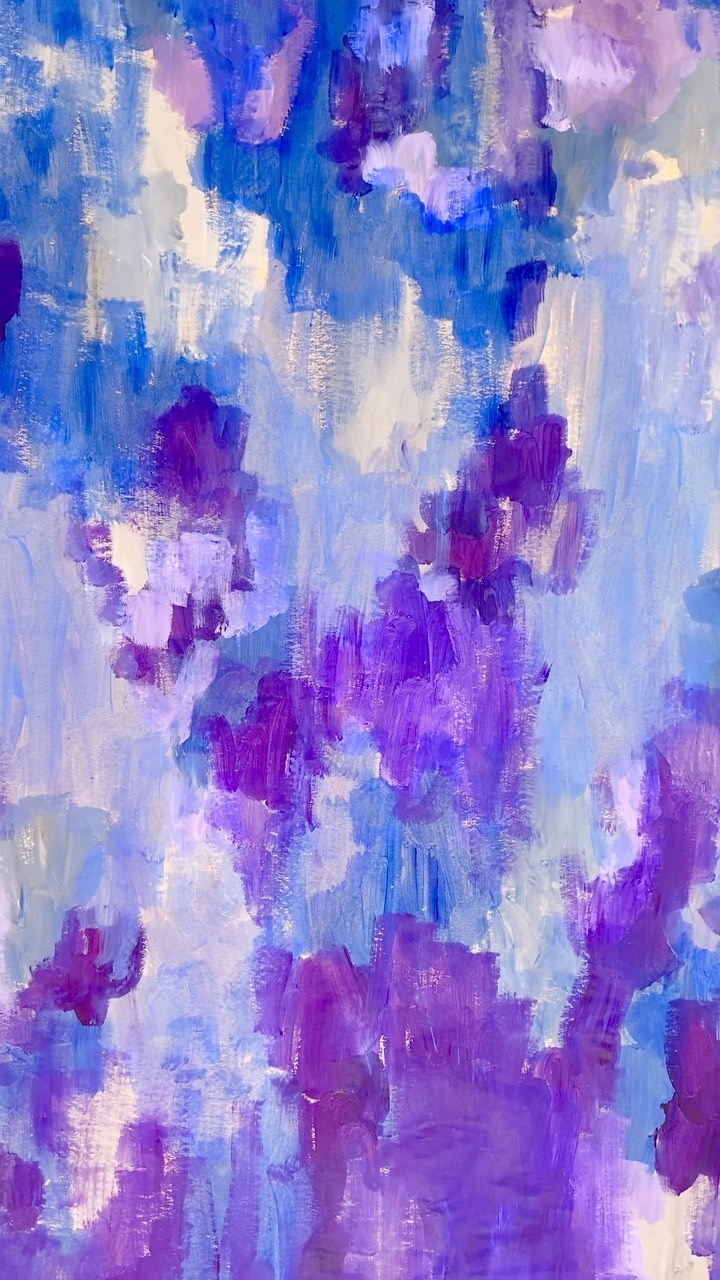 MELOU is strong in me today #jasminelillebyart #abstractart #purplerain #expressionism #innerchild Sorry about the change in colours as I move away, I’ll let you know when it will be exhibited so you can come and see it in person 😜