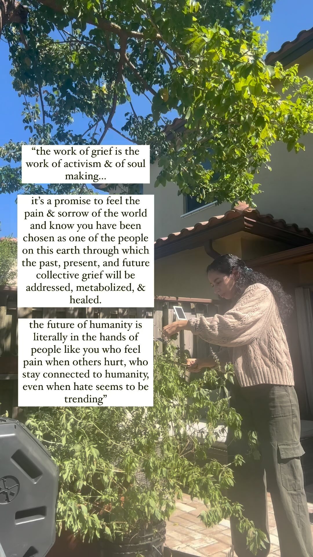 showing up on here has been difficult these days, to say the very least. i’m finding myself flinching every time i open this app not knowing what’s going to pop up on my feed.
devastating world news? videos of children suffering?mourning parents? folks justifying the death of children because of “self-defense” ? folks justifying 6,000+ bombs dropped (in the span of a MONTH) in a land where 50% of the population are children? children.
how can i show up on here when so many of my clients/followers are pregnant & newly postpartum? when i’m always preaching about protecting your energy during this delicate & wonderful time of creating life? when my sister just birthed our beautiful niece just 3 days ago.. i constantly tell her to not watch a single video or spend a single minute reading about our current global state.. i strongly believe in this.
part of me wishes we can just stop sharing images of this violence & death, or for the love of god, please put a trigger warning. and yet, the other part feels like we need to see this. to witness a SLIVER of our fellow human’s reality, with the privilege to later lock our phones, hug our loved ones, & enjoy our basic human rights. to give thanks that this isn’t our reality. to feel the collective grief & let our hearts take us to what we need to do to feel like we’re not just complacent in all of this. we’ve all been going through it, and i hope we’re all taking care of ourselves as well.
p.s. anyone who complains about social media “performative activism” is simply projecting. your activism is sacred & no one gets to have a say in what’s meaningful for the collective & what’s not.
follow your heart & do what you can.
beautiful words in the video by @drsalihaafridi
#freepalestine #ceasefirenow🇵🇸 #grief #fromtherivertothesea