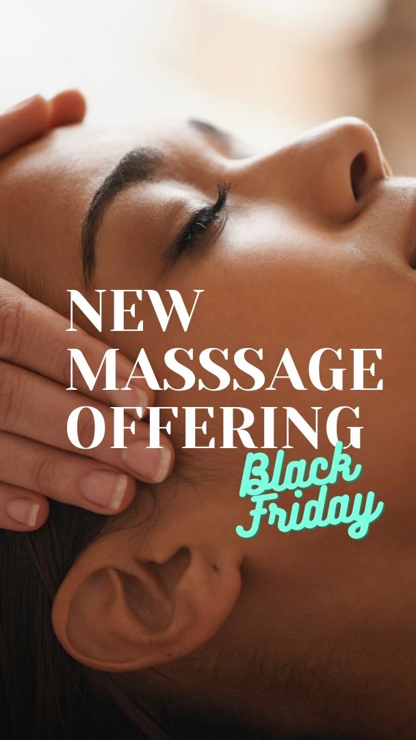 Add CRANIAL SACRAL to your wish list for Santa. I have been more drawn to it I’m the last year because it is effective at alleviate the source of the problem (our emotions). This has become my fav modality and I’m excited to start offering it. You end the massage feeling lighter and happier.
BLACK FRIDAY DEAL!
15-30 min of free cranial sacral therapy. With a purchase of a regular massage.
Grab yours before the 27th!
Ask about the incredibly healing experience of using plant medicine in your journey.