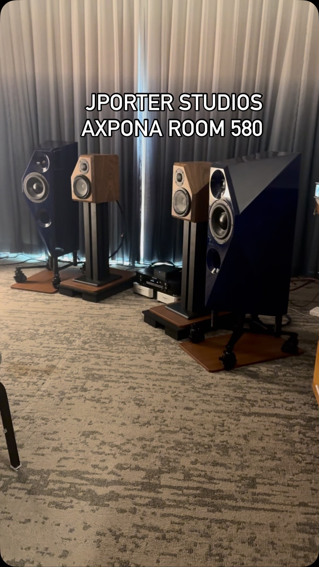 Room 580 demoing Waterloo Micro 3-way and Wellington active floor