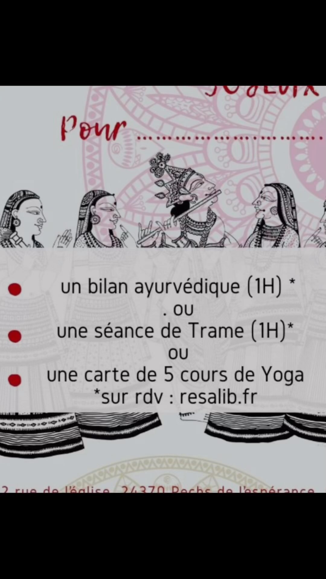 Joyeux Noël sous le signe de l’Ayurveda et du Yoga
CASAVEDA Sciences et spiritualité de l’Inde
Pechs de l’espérance
Périgord
Liens en bio