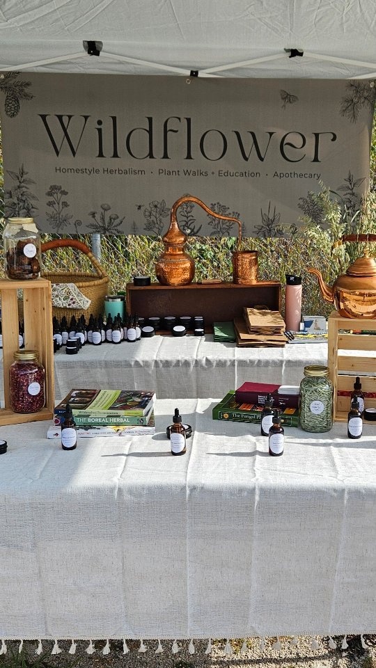Felt good to be at the Cranberry Portage Artisan Market again! Grateful for all the conversations I got to have with folks. It's truly amazing to see the re-surgence of herbalism! βοΈπΏ @cpartisanmarket