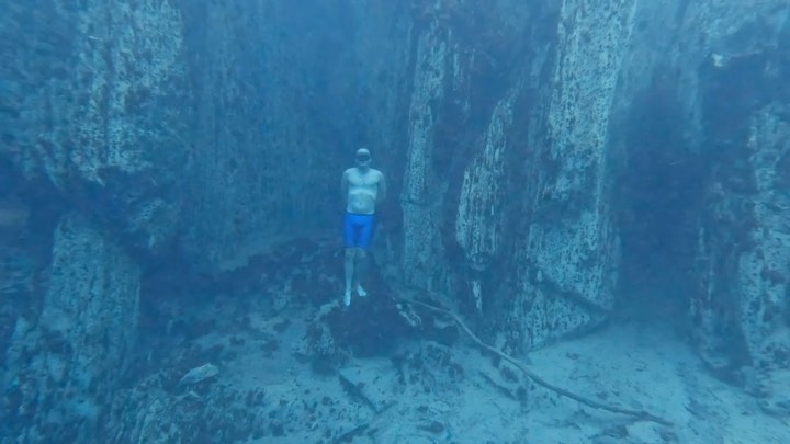 I invested in a pair of Italian carbon fins only to fall in love with the purity of CNF (constant weight no fins).
Barracuda Lake, Phillipines is a stand out experience for any water-lover: a fresh water lake for the first ten meters and then down to 40 meters at the bottom, a sea water thermocline of up to 40C.