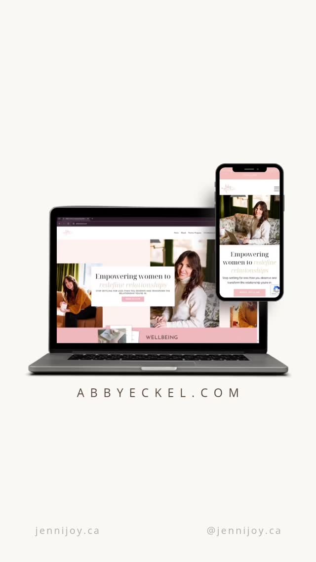 I loved every step of this brand and website process with Abby - her vision, her content, what she wanted to give to her people, and how she trusted me with it all. I'm always grateful for my clients putting their dreams in my hands for a little bit, so that I can really help them shine!
From Abby: "When I decided to revamp my brand under a completely new name, with new colors, fonts and designs, I really didn't know what I was looking for. I needed someone with experience to help me bring it to life. Jenni did that and so much more. She was truly amazing to work with. She helped me put my inspiration into action while providing her invaluable experience about pairing designs and colors to show the full scope of not just my work, but my personality as well. I will recommend Jenni to anybody who will listen!"
Make sure to follow @abbyeckel for all things relationship and equality for women. She's a powerhouse, and I love watching her grow and share her incredibly meaningful messages!
-----
We did the full brand and website package together, which included:
⚡️Brand Guide with logos, badge, Favicon, colors and fonts
⚡️Website built on Kajabi
⚡️Newsletter headers designed
⚡️Social Share images custom to pages
⚡️Freebie design
⚡️E-book cover page design
& all the little things in between!
Special thanks to my teammate and Kajabi guru @iammeagspenney for organizing us and getting the back end and system automations TIGHT.