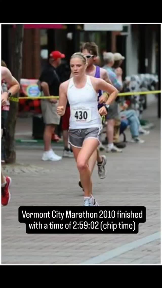 Same exact time, but 15 years later. It's not old, just older (and wiser). How did I run the same time at 42 vs. 27? Better race strategy, better nutrition, smart training, and a continued passion for a sport that I love. I know that if I had run a smarter race and fueled better in 2010, my time would have been faster, but there is something to be said for experience. After years of experience (about 30 to be exact), I am finally starting to master the sport of running.
#marathontraining #marathoner #runningafter40 #runningnutrition #runningcoach #marathon #vermontcitymarathon #runner