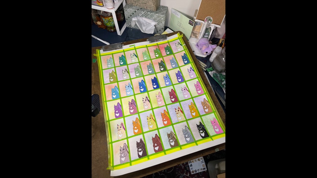 42 hand drawn and then hand painted squirrels later... 🐿🐿🐿🐿🐿🐿🐿🐿🐿🐿🐿🐿🐿🐿🐿🐿🐿🐿🐿🐿🐿🐿🐿🐿🐿🐿🐿🐿🐿#artprocess #squirrels #posterart #animalart #trusttheprocess #walldecor #animalovers #petportrait #squirrelart #squirrelpainting #squirrel #animalovers