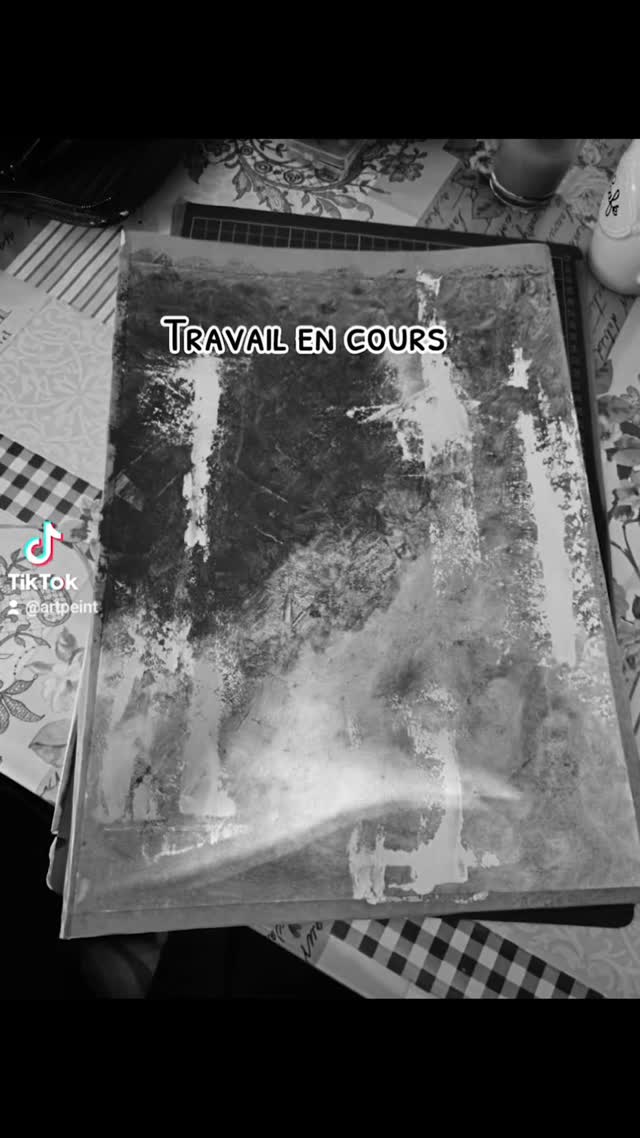 Technique mixte sur papier A3, à bientôt pour le résultat final 😉