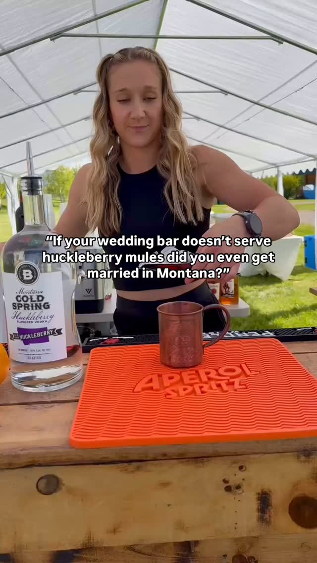 Our state fruit and it’s even better in a cocktail, at a summer Montana wedding 😉
We always recommend selecting signature cocktails that represent you and your partner well while still taking into consideration what your party would enjoy to drink.
And we are here to tell you that huckleberry never disappoints, especially if most of your party is traveling from out of town. It is not a very common flavor found in other states so you’ll be offering something new, unique to Montana, and flavorful & refreshing for that summer day.
Whether a huckleberry mule, martini, cooler or simple hard lemonade, we have the perfect locally distilled huckleberry vodka for you from @bozemanspirits , The Cold Spring. It’s distilled in downtown Bozeman, Montana and has won awards going on 10+ years, what’s not to love? We love serving good drinks and this vodka brings just that!
So cheers to that huckleberry Moscow mule in Montana, because it just tastes better here.
#montanahuckleberry #huckleberrymoscowmule
#bozemanbartenders #bozemanbarservices #bozemanmobilebar #bozemanmobilebartenders #bozemanweddings #montanaweddings #montanabartenders #weddingbartenders #mobilebartenders #bozemanevents #montana