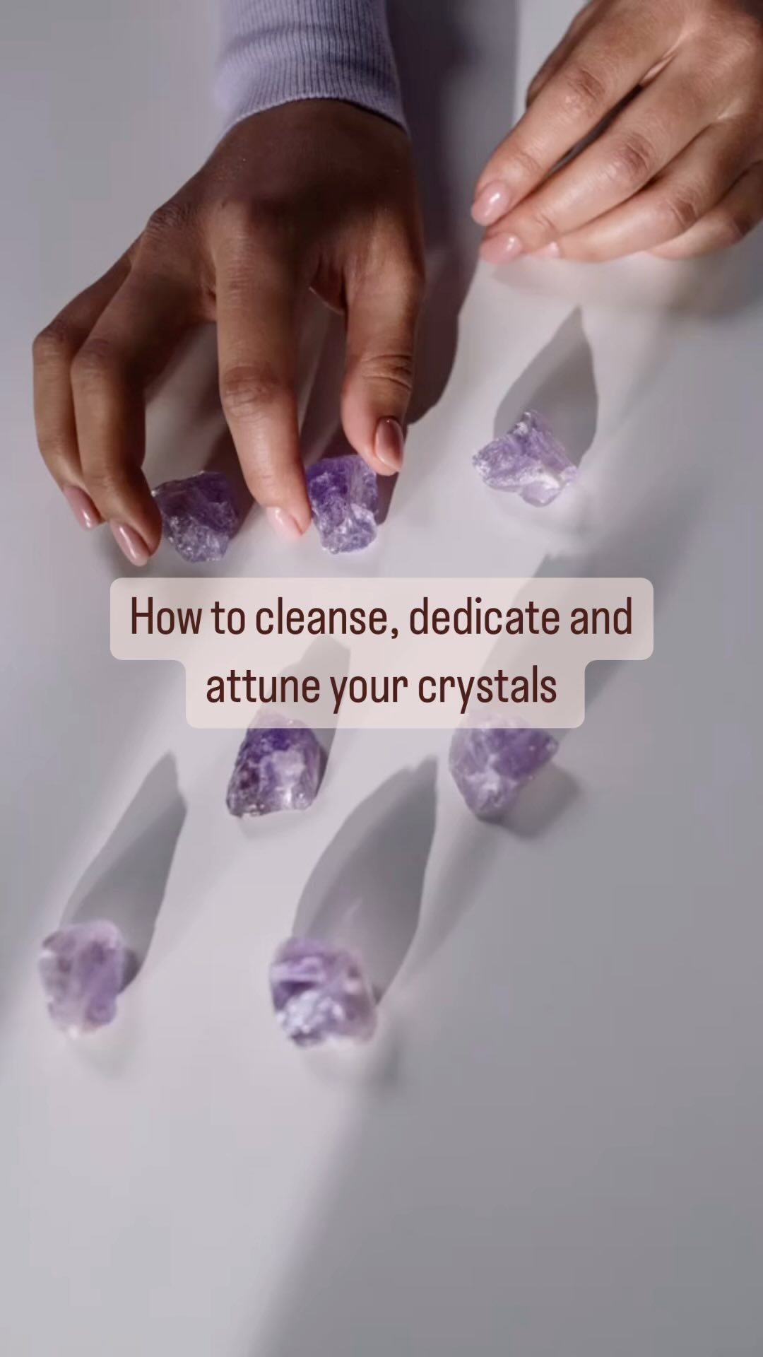 Many of you have asked - so here it is!
This is how I cleanse, dedicate and attune my crystals. It is all about intention. Everything you do is with intention.
You can cleanse with water, smoke, sound and even just by asking for cleansing energy to come through. If you plan to use water, do some research to make sure that your crystal is happy with water. For example, water will ruin your selenite.
Dedicate your crystal to work in the name of love and light.
And finally, connect to your heart and infuse your intention into the crystal! I always do these last two actions with my left hand.
That’s it - you are now good to go! Always do this before working with your crystal to get best results. Let me know how you get on!