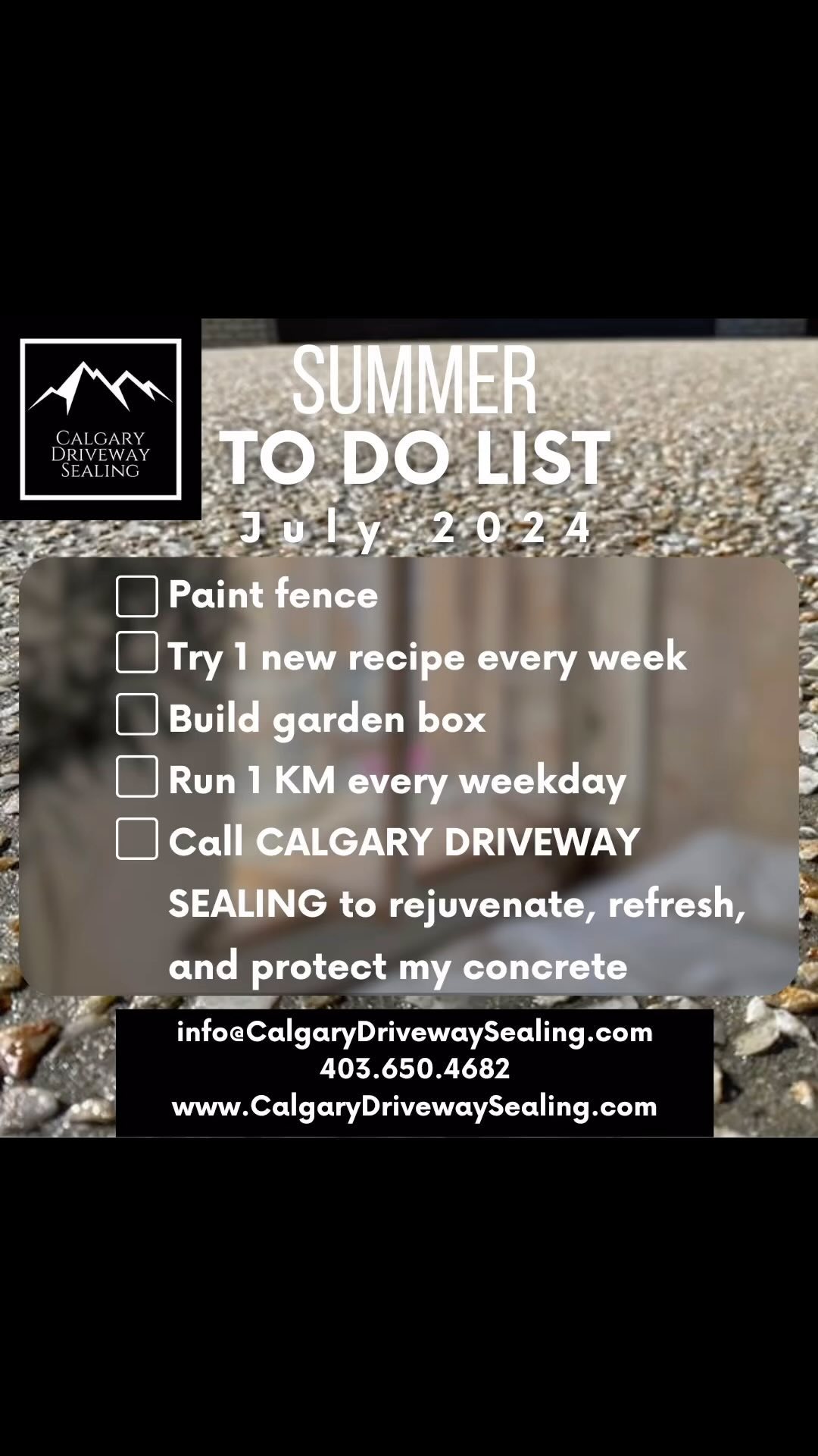 With the water restrictions being eased we can help you clean and protect your concrete. Let us help make your concrete sparkle and get it ready for the inevitable snow and ice. We help residential,
commercial, and industrial clients. Give us a call! #yyc #yyconcrete #yycsmallbusiness #cgydrivewaysealing #yycdrivewaysealing #yyclocal #yyclocalbusiness