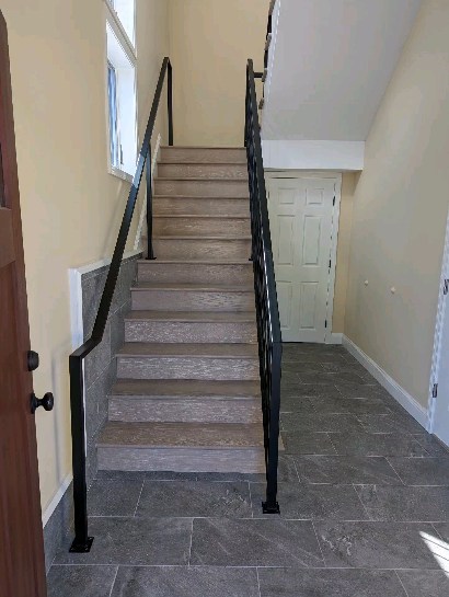 Another custom residential handrail project completed. We are very pleased with how this one came out. The customer opted for square tube and smaller diameter pickets than we typically do but everything came together nicely for a very clean look.
#customfabrication #custommetalwork #handrail #customhandrail #millerwelders #weld #weldernation #welding #miscmetals