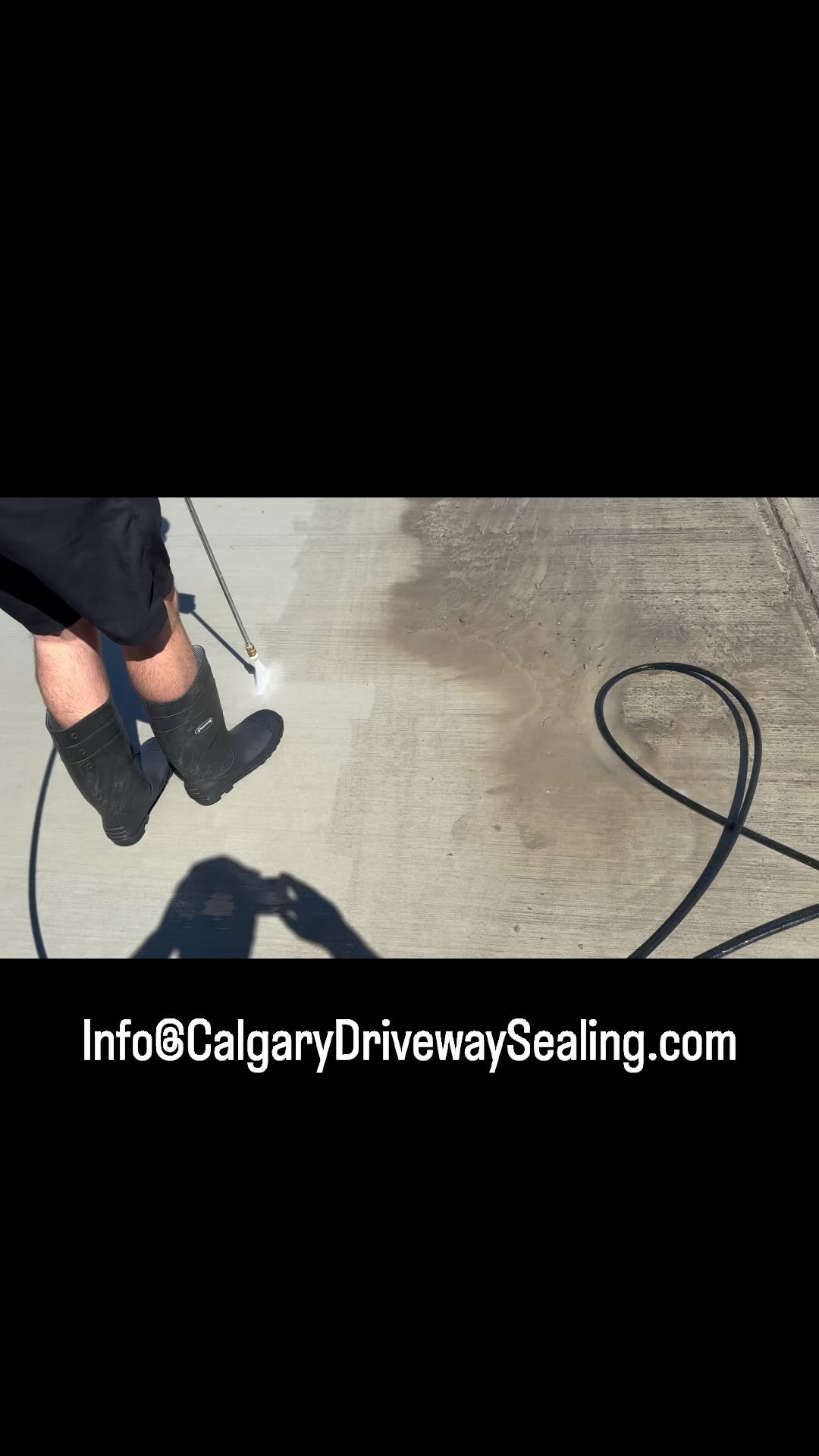 Making the broom finish driveways shine before we apply our deep penetrating water phobic sealer! Get ahold of us to clean and protect all your broom finish concrete surfaces - residential and commercial. #yyc #yycsmallbusiness #yyclocal #yycsupportlocal #yycdrivewaysealing #cgydrivewaysealing #concrete