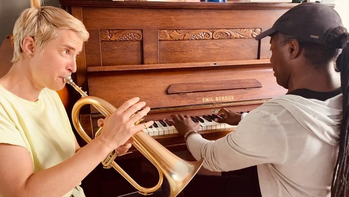 A snippet of the rehearsal with Ramón Valle for our sold out concert of next Saturday at the @tobaccotheater in Amsterdam! The flugel I play is from @adamsbrass @ramonvallemusic @moonstruckjazz