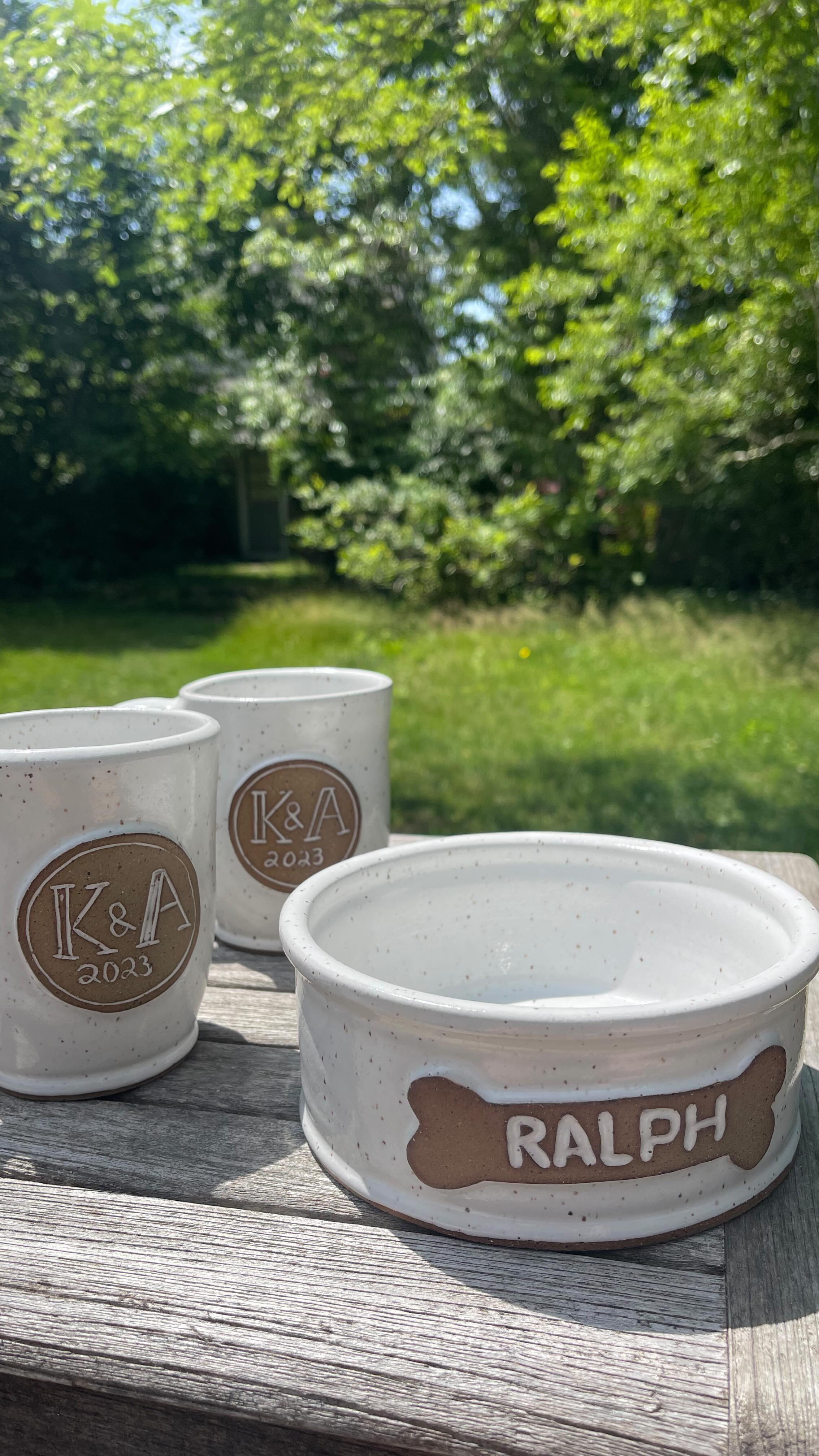 His, hers, and their furry friend! Had lots of fun crafting this custom wedding gift. Shoutout to Tucker for playing Ralph and to @sabzzzk for the thoughtful gift idea!