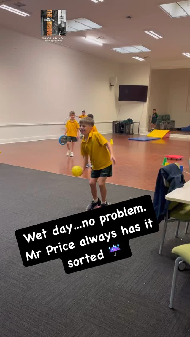 Never a problem when it’s wet.. our kids still get an awesome PE lesson. Resilience at its best.