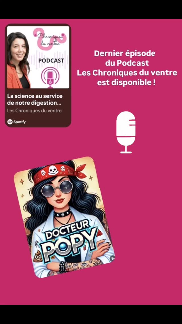 Voilà un nouvel épisode du Podcast des Chroniques du ventre.
Avec Sophie Yvon @docteurpopy, on parle de recherches scientifiques autour de la nutrition, du microbiote,... du caca en gros avec un fond de défi et de métal pour envoyer du lourd !
Lien dans ma Bio @les.chroniques.du.ventre
#troublesdigestifs #microbiote #digestion #malauventre #douleursintestinales #digestion #ballonnements #metalmusic #musique