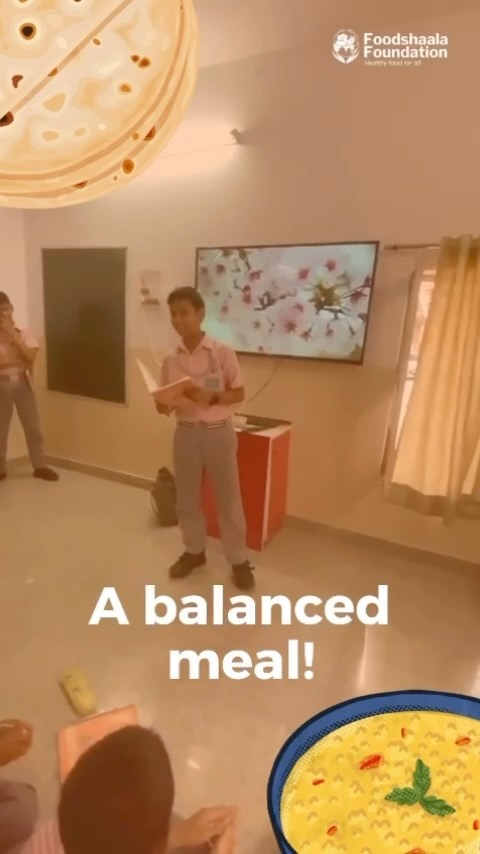 Building a healthy future, one balanced meal at a time!
As part of our Food Funda Program, we’re helping kids develop a lifelong understanding of healthy eating by teaching them how to create balanced meals. In this fun activity, we give children a variety of food ingredients and challenge them to design a meal that contains the three macro nutrients- carbohydrates, healthy fats, and proteins into a nutritious meal.
One of our bright students created this balanced meal by picking butter, roti and dal. The roti provides the essential carbohydrates for energy, butter adds healthy fats for brain function and overall health, and the dal is packed with protein for growth and muscle repair. Now he knows that a balanced meal should contain all three macro nutrients and through such activities he will make sure to not miss out on the essential nutrients.
With Food Funda, we hope to empower kids to take charge of their nutrition and build a foundation for a healthier tomorrow!
#Foodshaala #BalancedEating #HealthyRecipe #NutritionEducation #HealthyHabits #FoodFunda #EmpoweringKids #HealthyKidsHappyKids