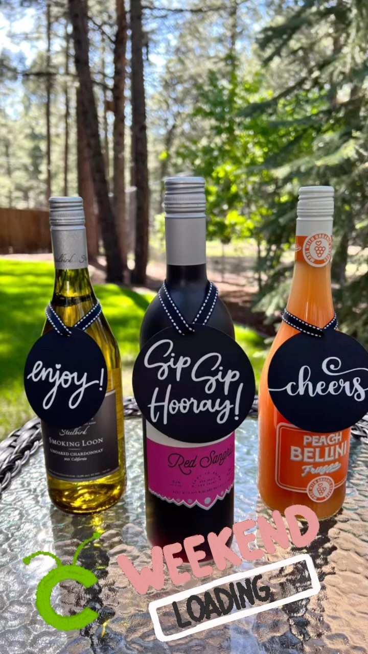 Make these fun wine tags for your holiday weekend party hostess!
Made with Cricut using black cardstock and white vinyl for the lettering.
#cricutproject #cricut #cricutmade #cricutmaker #cricutcrafts #cricutcreations #cricutlife #cricutdesignspace #cricutcrafting #cricutcreated #cricutprojects #cricutdesigns #cricutcraft #cricutmachine #cricutlove #diy #crafts #cricutaddict #cricutmade #cricutgifttags #papercrafts #cricutdesignspace #creativegiftwrapping @cricut