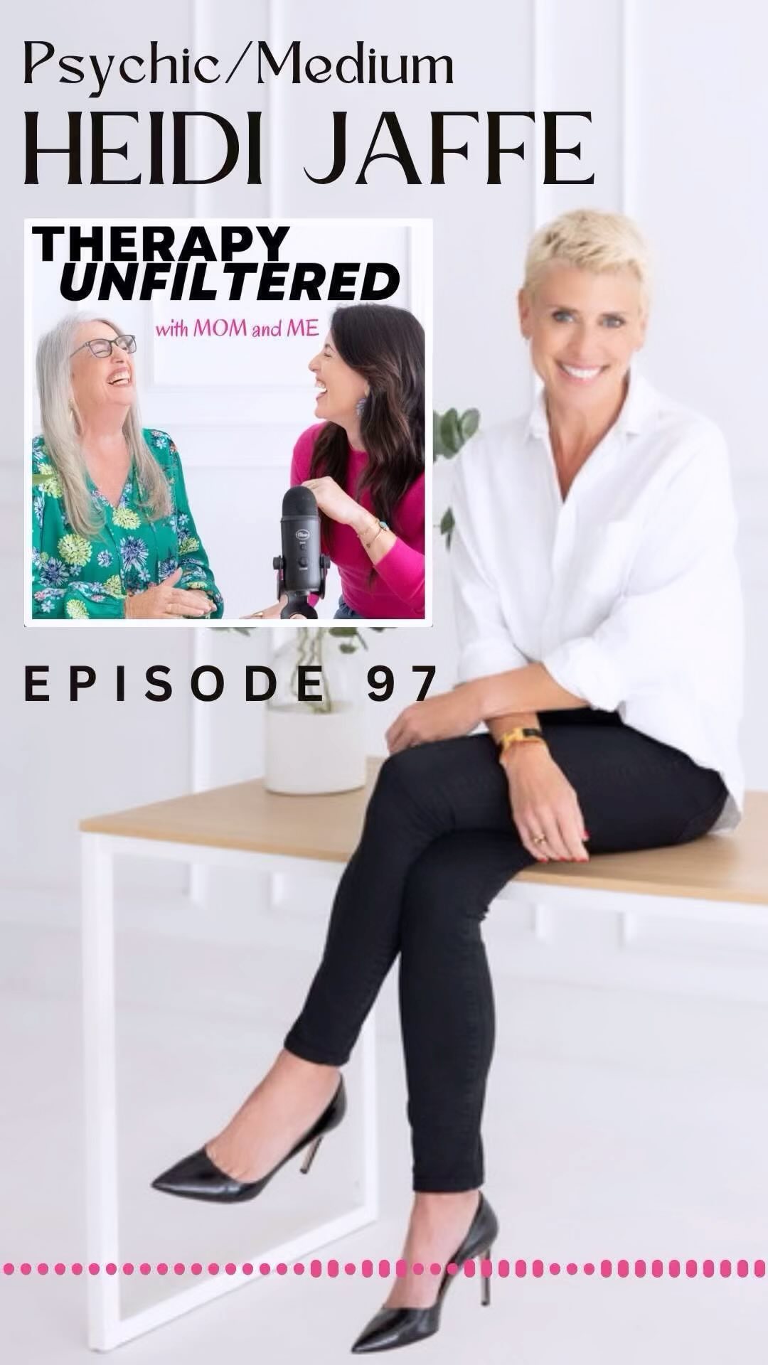 We are so excited to have our new friend on today’s podcast @nissabyheidijaffe! @peteysilveira and I met her down in Costa Rica @imiloa.institute while we were all getting familiar with the beautiful retreat center, and then realized she lived just a few streets over from me in College Park, Florida! It was divine timing. 🥰
✨Please welcome internationally known psychic medium Heidi Jaffe to the @therapyunfilteredpodcast! She is a certified psychic medium and certified master teacher of psychic mediumship. Over the course of over a decade she has done over 15,000 readings all over the world in her career so far. She is now taking her years of experience and hosting luxury retreats around the world teaching psychic mediumship to anyone and everyone who wants to learn. She believes everyone has innate psychic abilities that they can foster, and can learn to get a deeper connection with their own loved ones who have passed on.
✨Join Heidi on retreat in Costa Rica this July or in North Carolina this October for soul-nourishing experience where spirituality meets adventure! The first 5 people who mention “Therapy Unfiltered” will receive a free massage on the Costa Rica retreat!
🎙️Tune in on your favorite podcast platform and listen to Episode 97: Heidi Jaffe Shares Her Fascinating Story of How She Became a Psychic Medium and Her New Retreat Offerings Where Spirituality Meets Adventure!