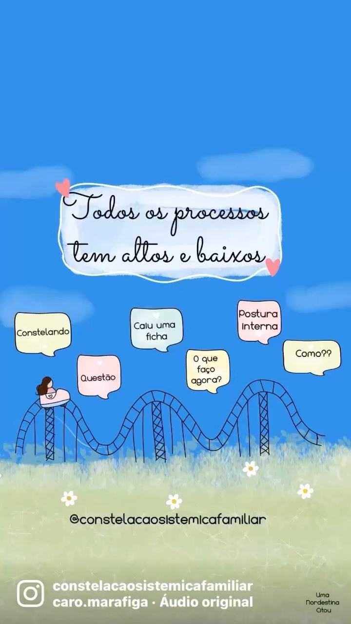 Como andam os processos na sua vida?
Você já se deu conta deles?
Por aqui andam um furacão de emoções. Nem sempre são fáceis de acolher.
Recentemente fui constelada depois de três anos sem receber uma Contelação.
Pude observar um movimento muito claro na Constelação que me exige uma nova postura da qual eu estou relutando por conta de questões internas e lealdades que ainda sinto que estou honrando.
Mergulhar no desconhecido não é fácil, mas é necessário!
Demanda CONFIANÇA no fluxo da VIDA!
Sigo aqui nos meus movimentos.
E você, já constelou?
Como você sentiu a Constelação reverberar na sua vida??
Me conta aqui 👇🏽
#constelacaosistemicafamiliar #processosinternos #movimento